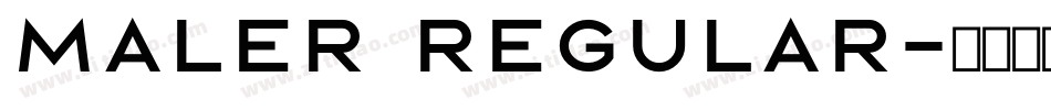 Maler Regular字体转换